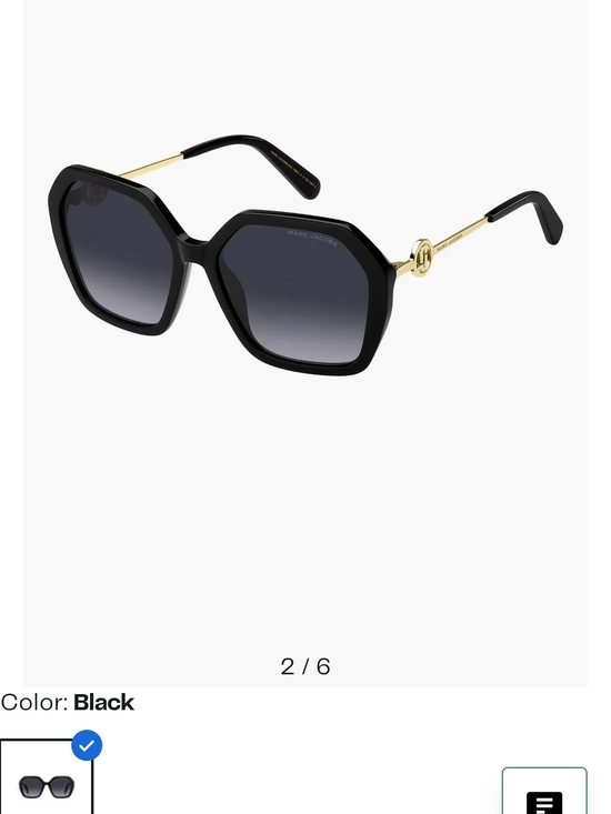 Marc Jacobs Black Oversized Geometric Sunglasses main image 5